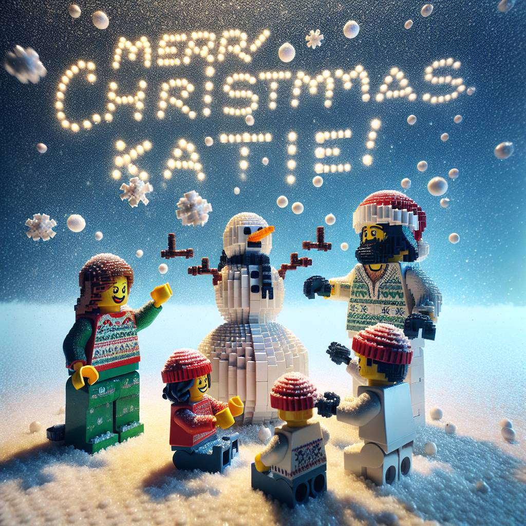 3) Christmas AI Generated Card - Lego/Family (ec6ae)