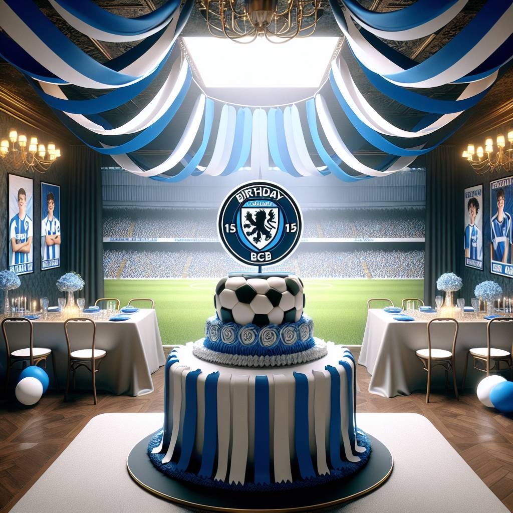 1) Birthday AI Generated Card - 15 th birthday , and Chelsea football  (82ee7)