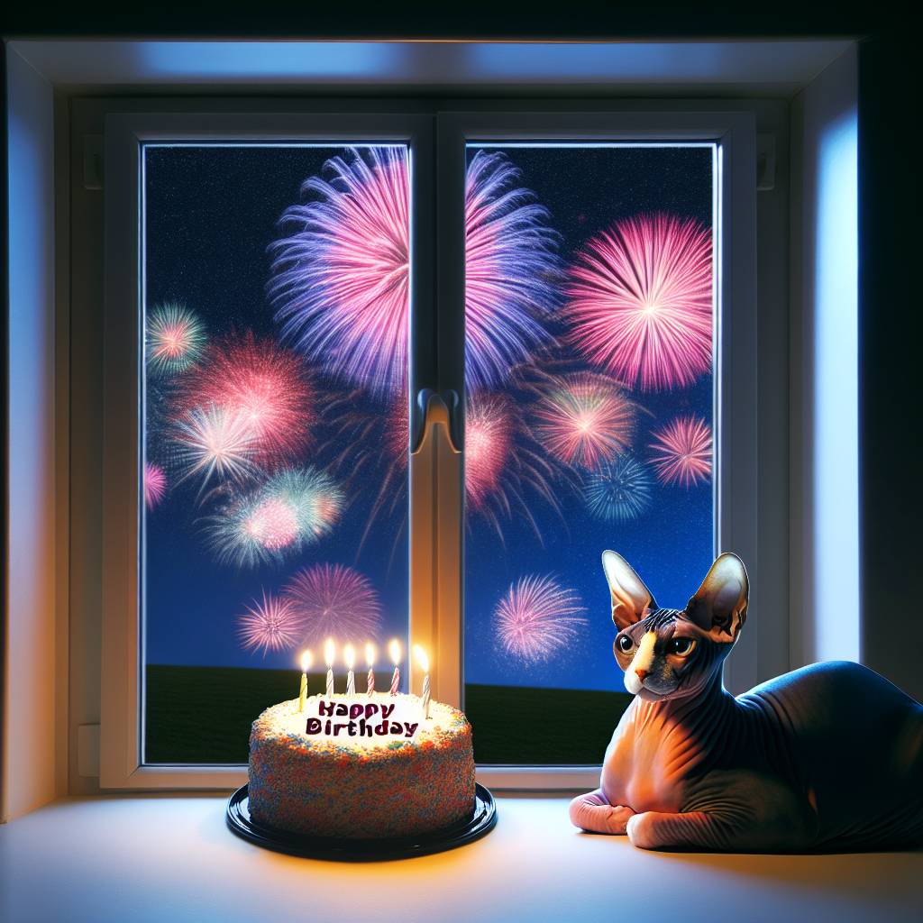 4) Birthday AI Generated Card - Sphynx Birthday Cards (6e7c4)