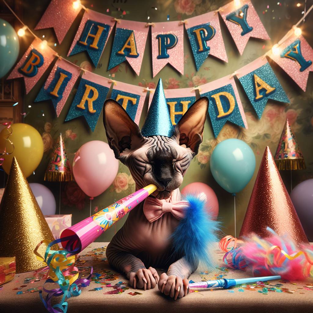 3) Birthday AI Generated Card - Sphynx Birthday Cards (e9f29)