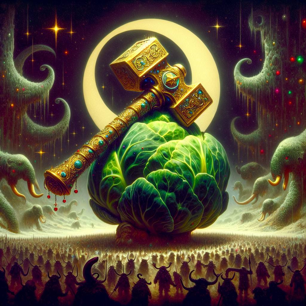 4) Christmas AI Generated Card - warhammer/ brussells sprouts (11dce)