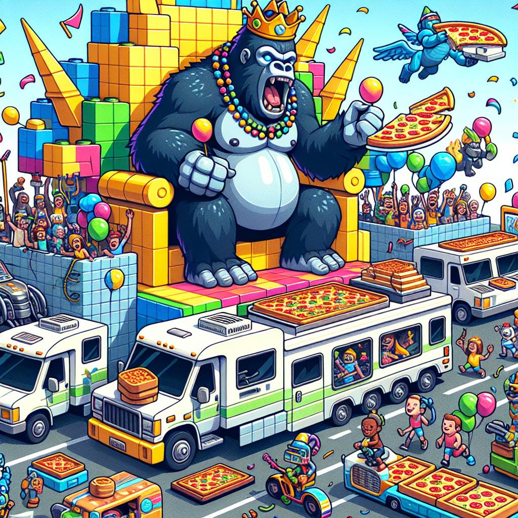 2) Birthday AI Generated Card - Drums lego pizza campervans sonic kingkong (67dbf)