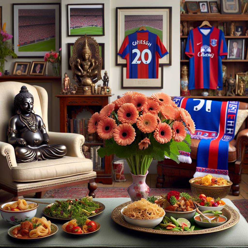 2) Mothers-day AI Generated Card - Gerberas, Liverpool FC, Thai food, and Ganesh (3d734)