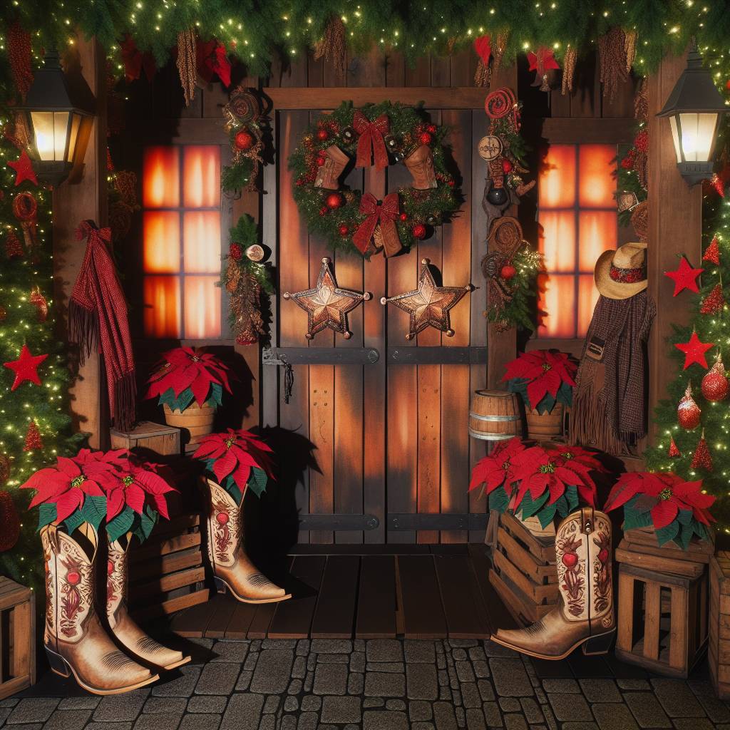 1) Christmas AI Generated Card - Ambiente western Tex Willer  (2f6f0)