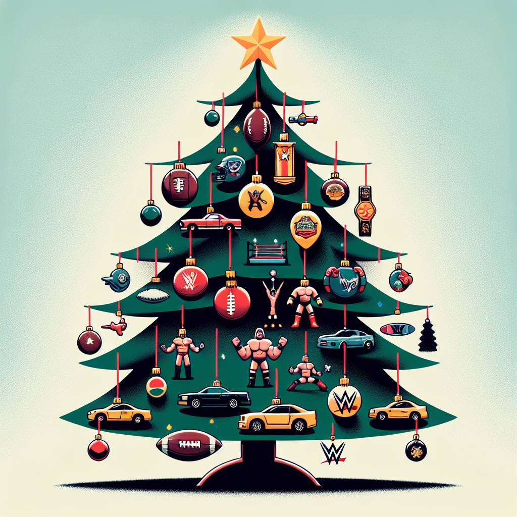 3) Christmas AI Generated Card - Cars, Football, and Wwe (d827d)