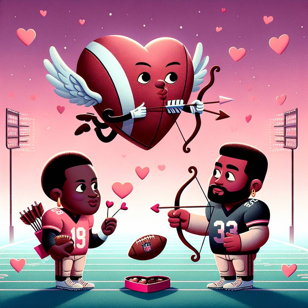 2) Valentines-day AI Generated Card - american football (bf6a7)