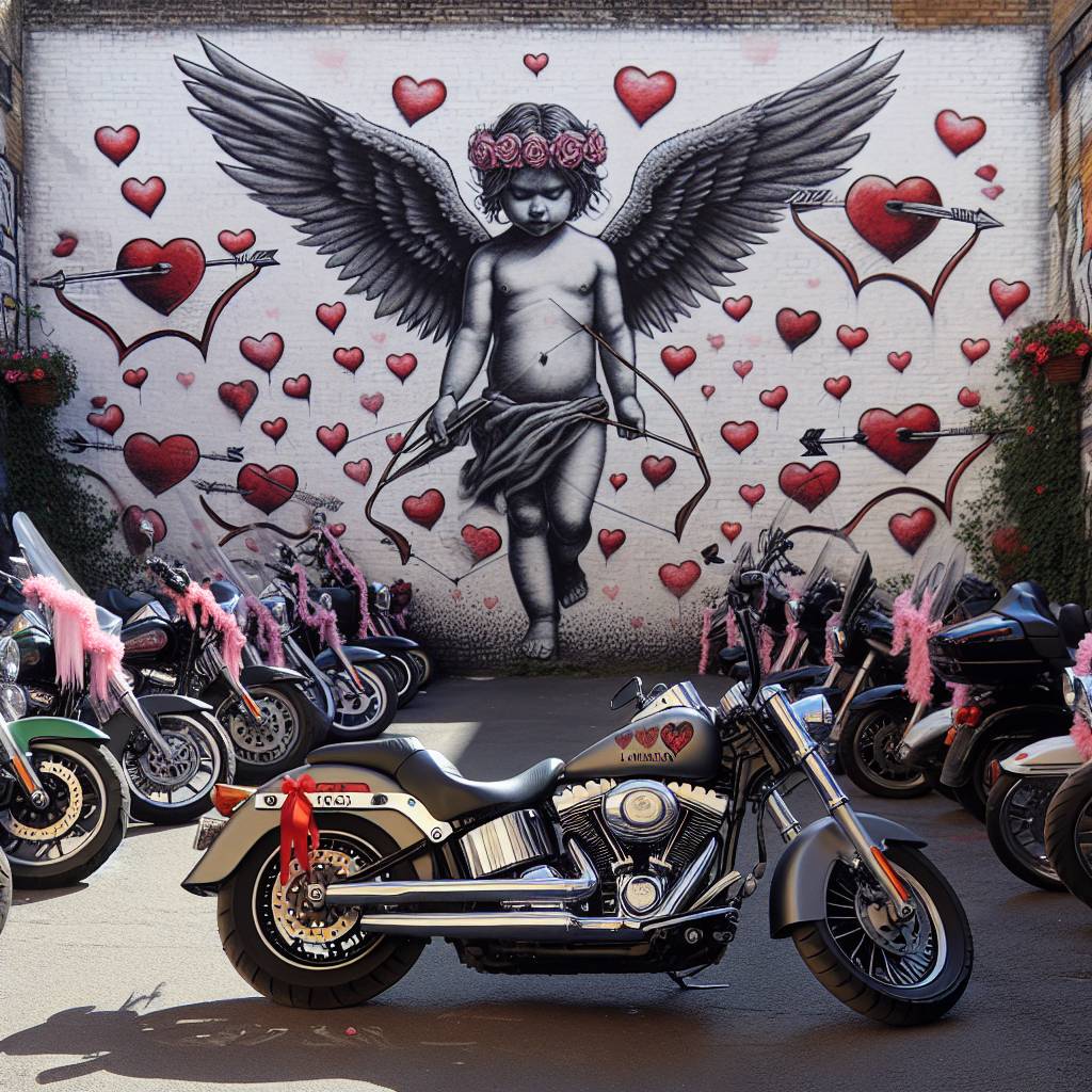 2) Valentines-day AI Generated Card - Harley Davidson motorcycles registration V1 ODD (18e73)