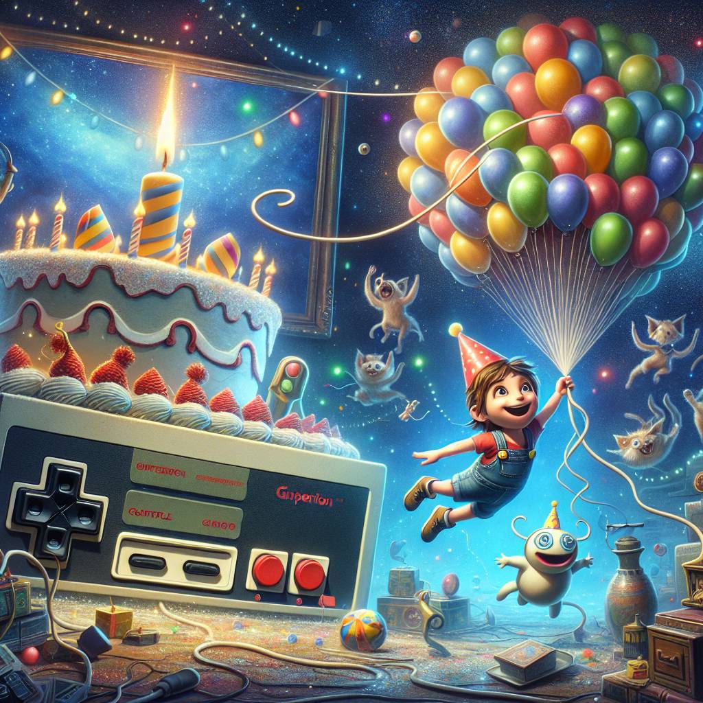 1) Birthday AI Generated Card - Mario, Toad, SEGA Dreamcast, and Super Monkey Ball (860b8)