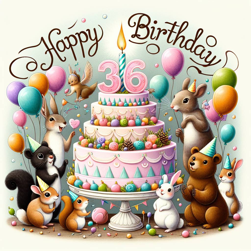 1) Birthday AI Generated Card - 36th   (d944d)