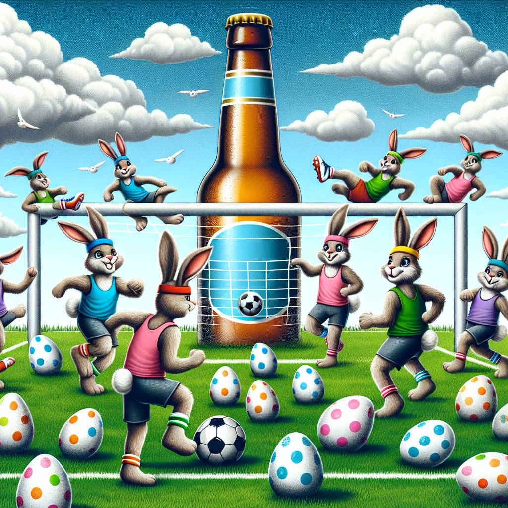 1) Easter AI Generated Card - Craft beer, Soccer, and Gym (1b6b3)