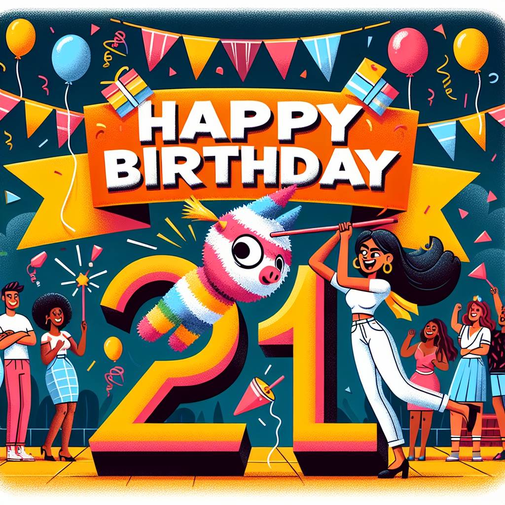 4) Birthday AI Generated Card - daughter 21st  (44e32)