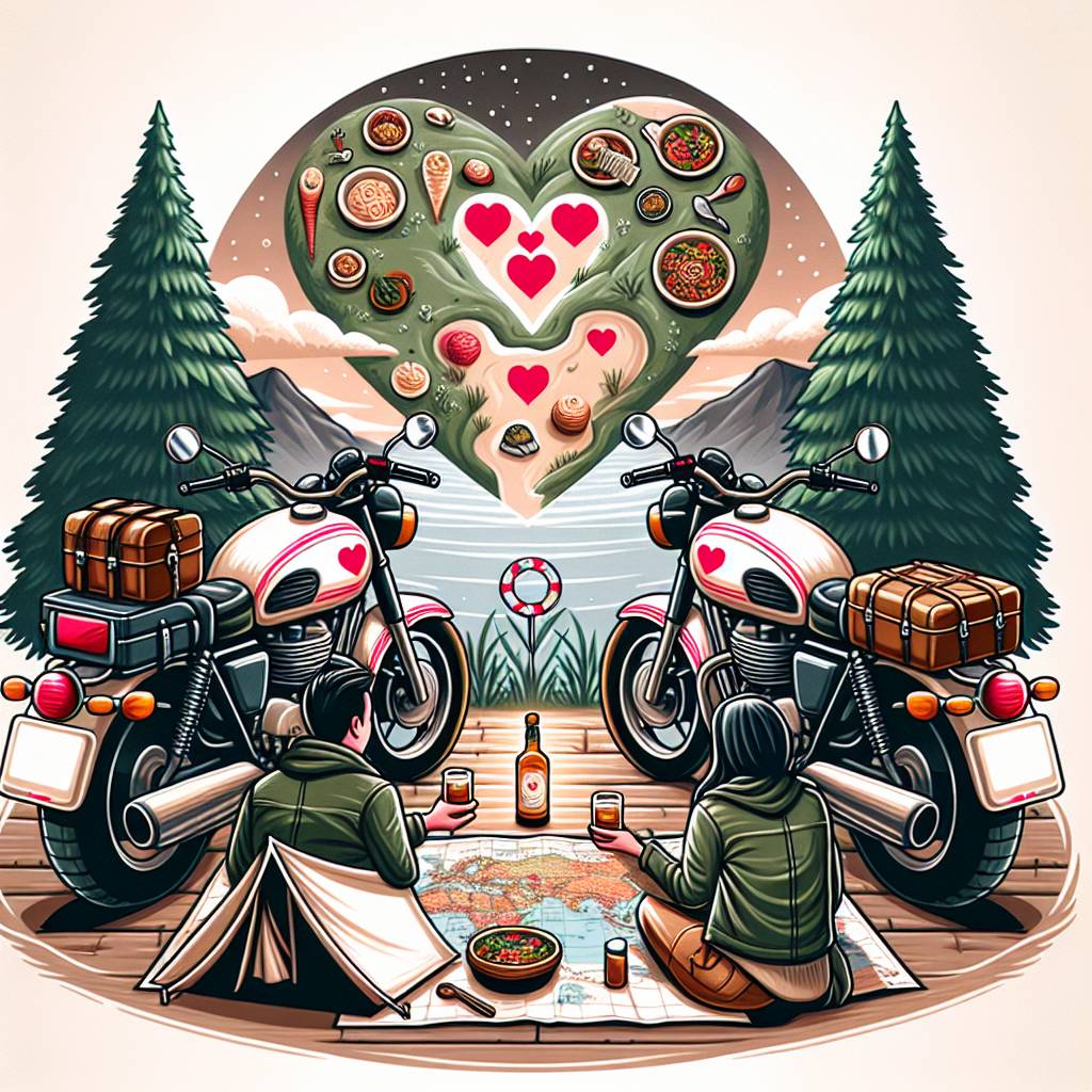 2) Valentines-day AI Generated Card - Motorbikes, Jamesons , Travelling, and Food (5adcf)