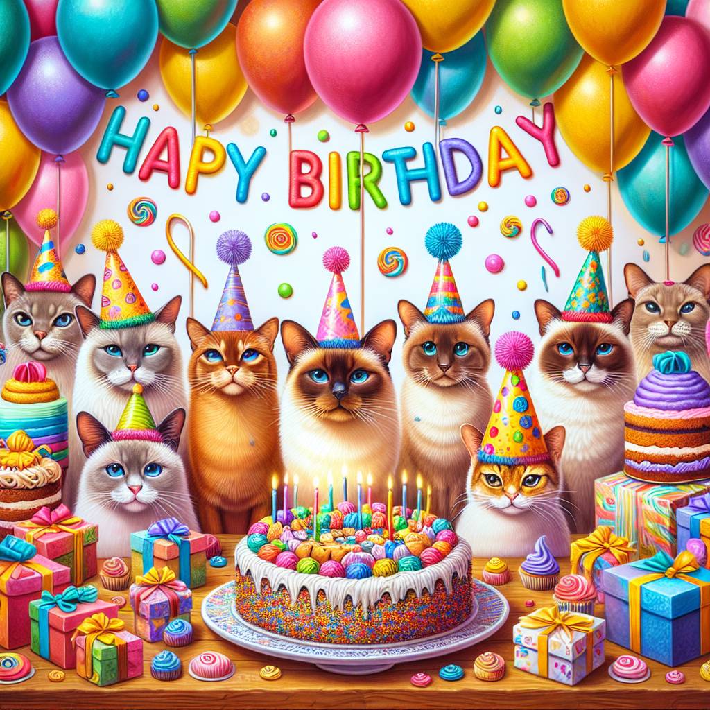 1) Birthday AI Generated Card - Burmese Birthday Cards (d5cb9)