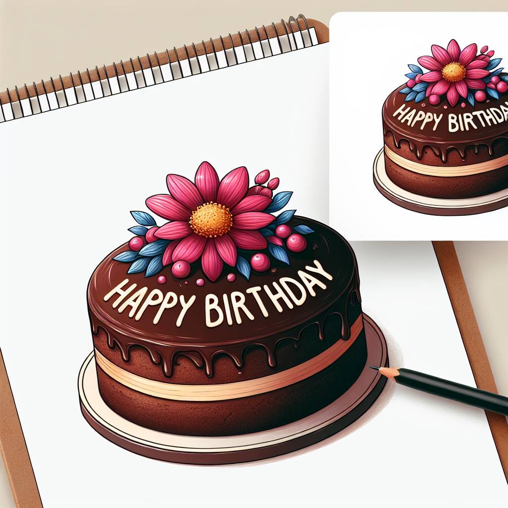 3) Birthday AI Generated Card -  flower  (94eeb)