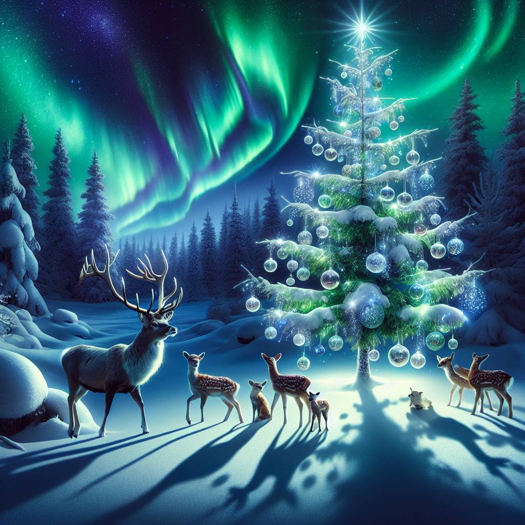1) Christmas AI Generated Card - Forest (fb18c)