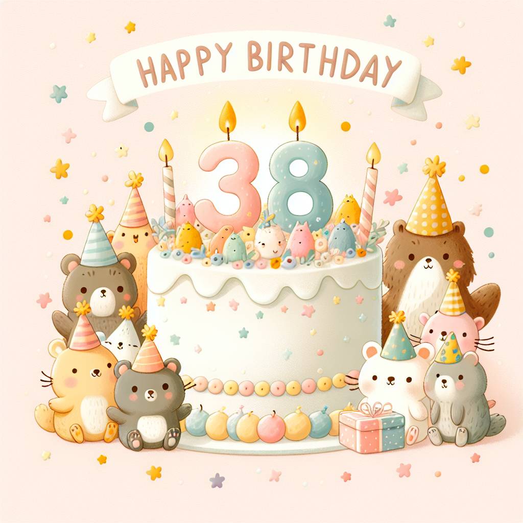 1) Birthday AI Generated Card - 38th   (9b41e)