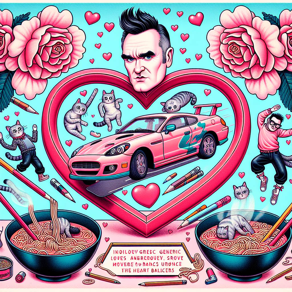 1) Valentines-day AI Generated Card - Model cars, Morrissey, cats, break dancing, Japan, noodles, art (3f0b4)