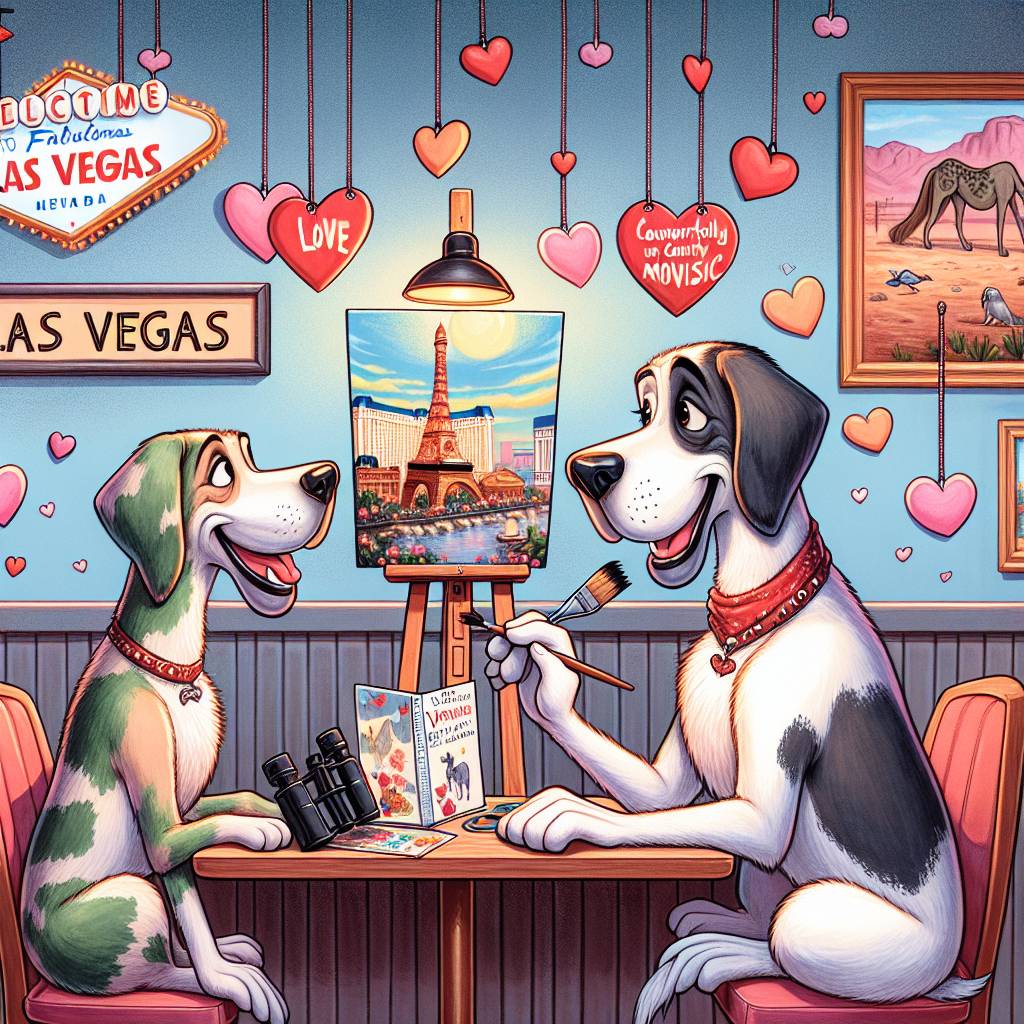 1) Valentines-day AI Generated Card - Great Danes, Country Music, Bird Watching, Las Vegas, Painting  (5782a)