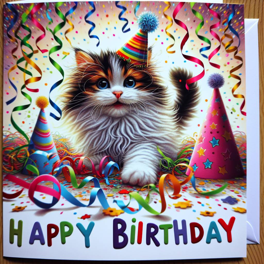 2) Birthday AI Generated Card - Turkish Van Birthday Cards (c2ab6)