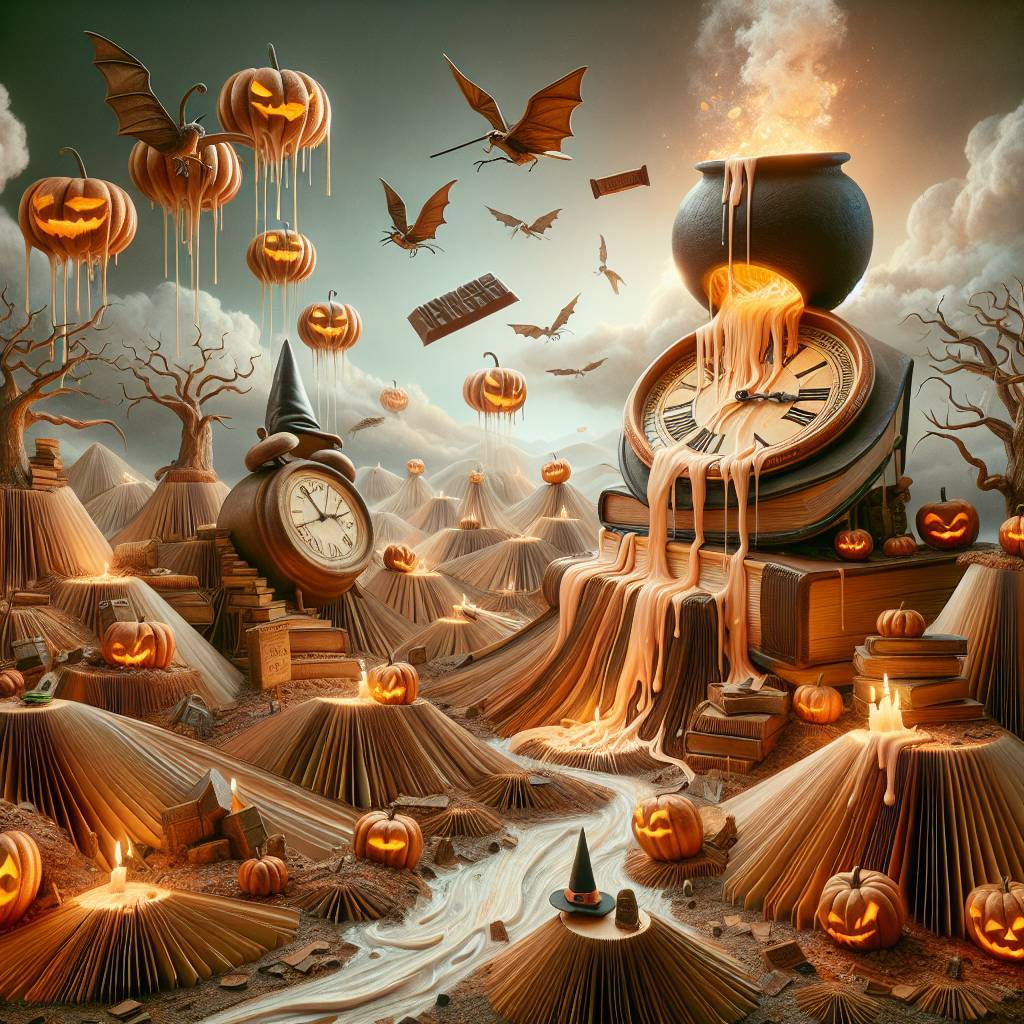 2) Birthday AI Generated Card - Chocolate, Books, Painting, and Halloween (a6898)