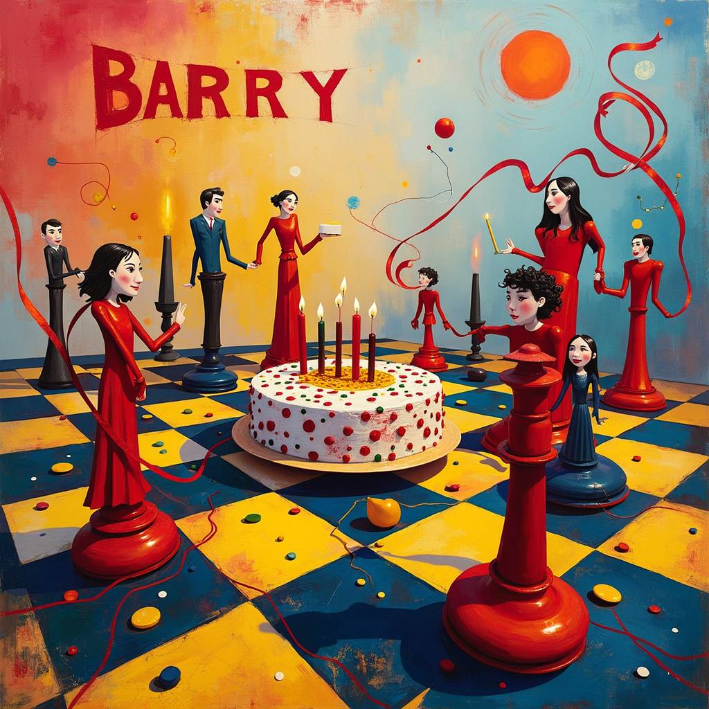 1) Birthday AI Generated Card - Red, Running , Chess, Photography , and Family (86228)