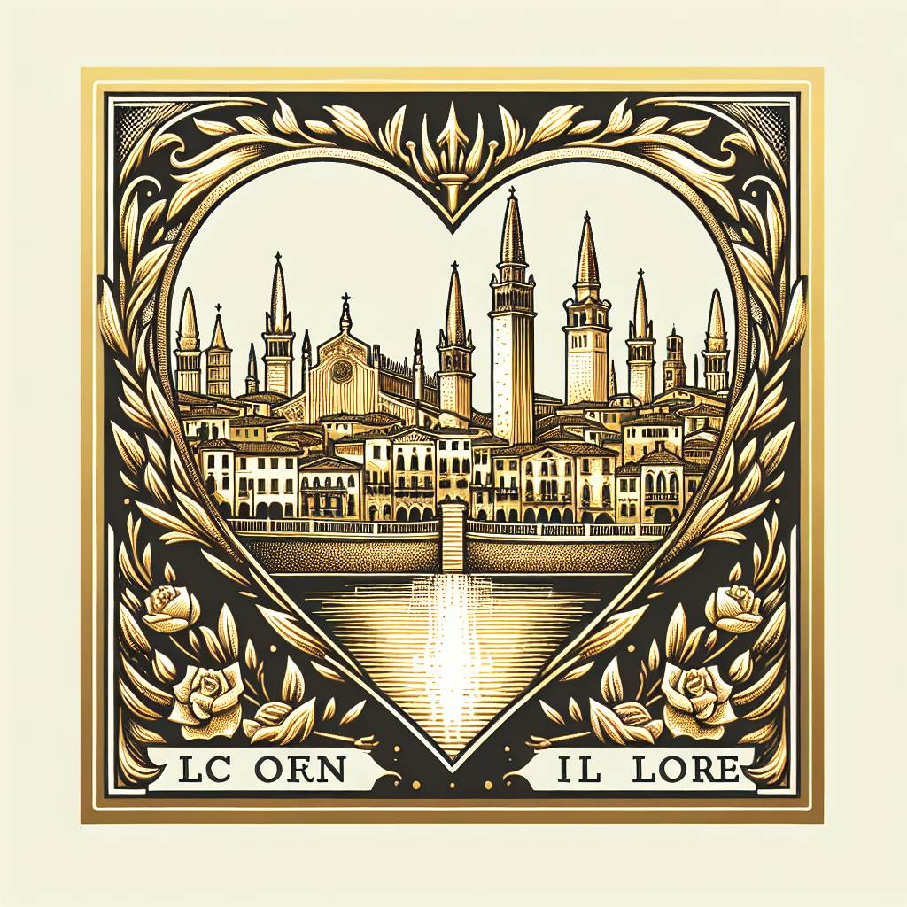 3) Anniversary AI Generated Card - Verona, Romantic, and Gold (6a751)