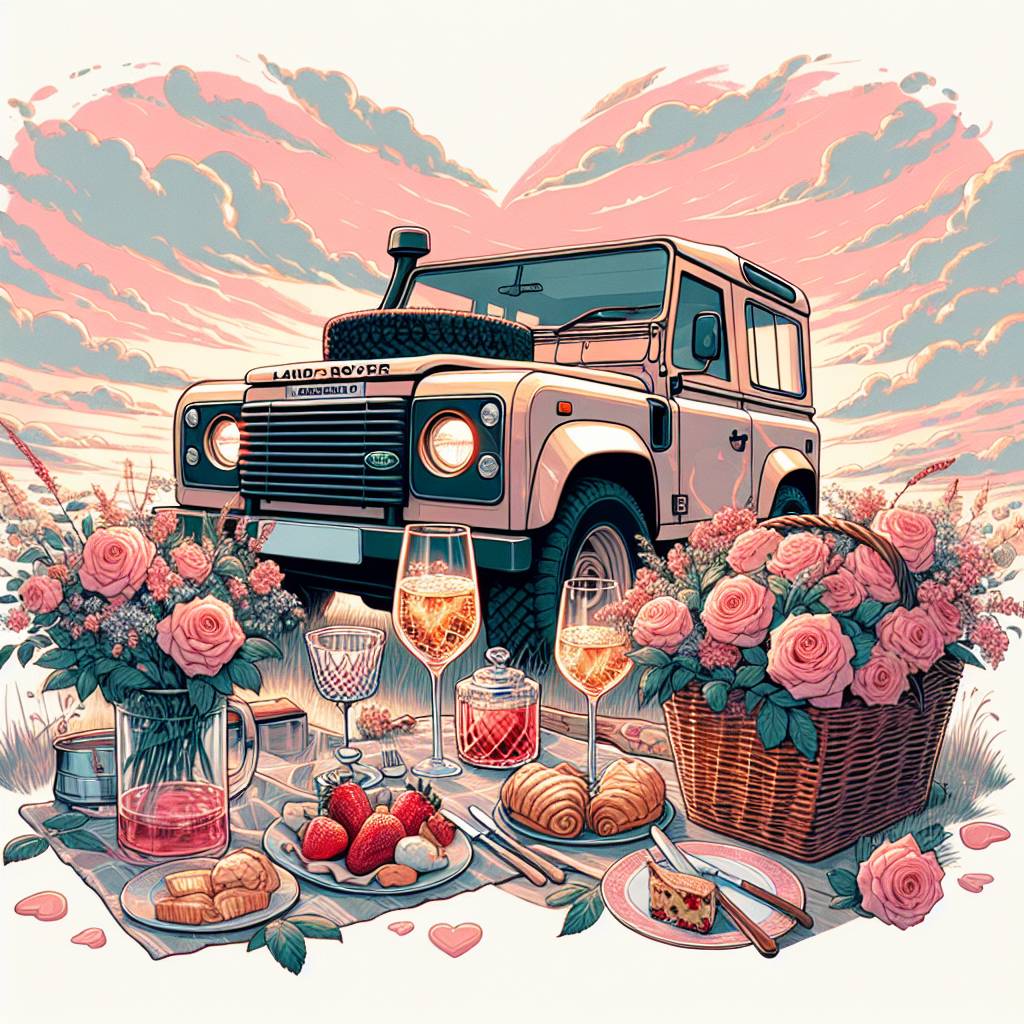 2) Valentines-day AI Generated Card - Landrover defender 90 pick Nick  (ba4d8)