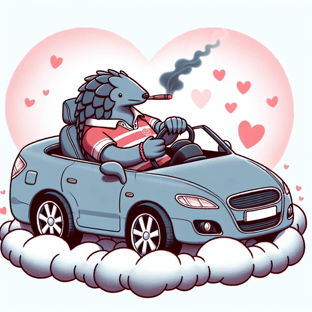 1) Valentines-day AI Generated Card - Pangolin, Smoking weed, Audi, and Harlequins Rugby (375f4)