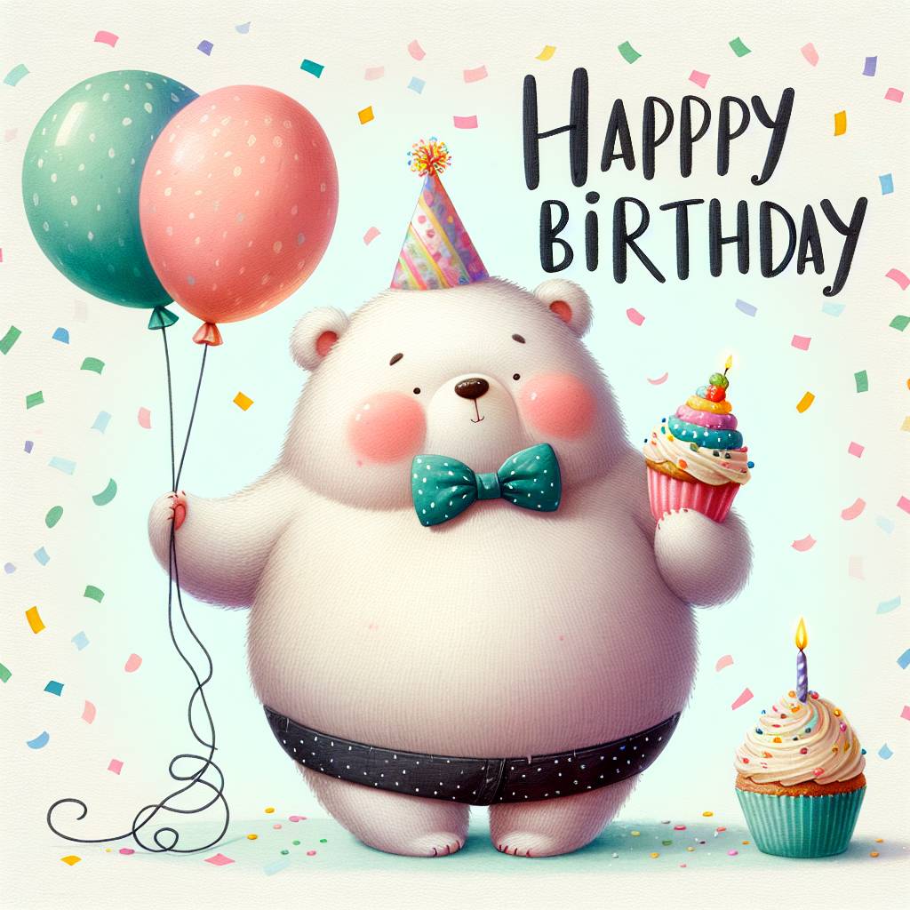 1) Birthday AI Generated Card - cute   (69fec)