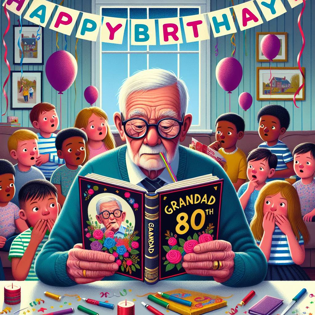 4) Birthday AI Generated Card - grandad 80th   (a31ce)