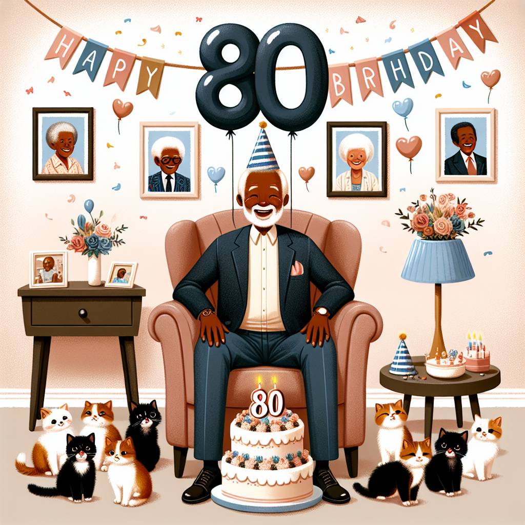 1) Birthday AI Generated Card - grandad 80th   (a72af)