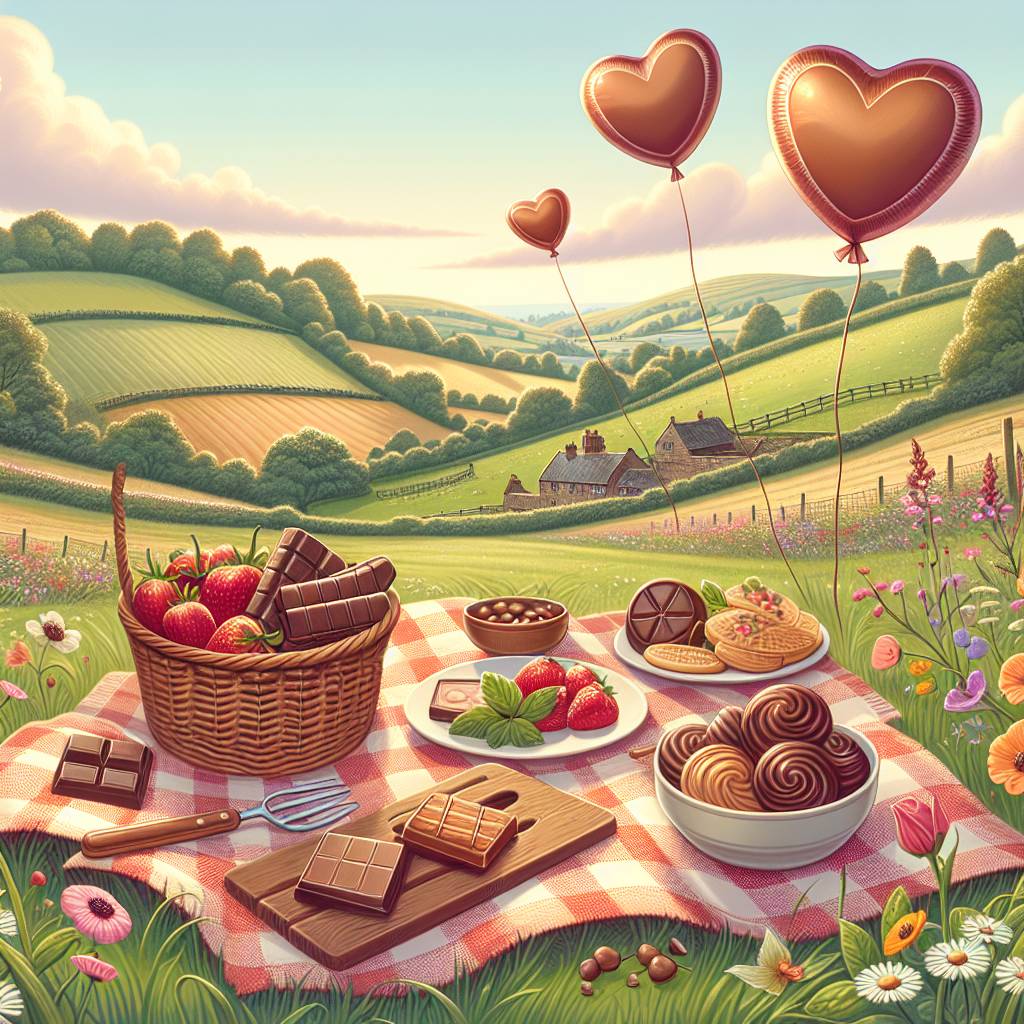 1) Valentines-day AI Generated Card - Maltesers, Kit-Kat, and Countryside (a57af)