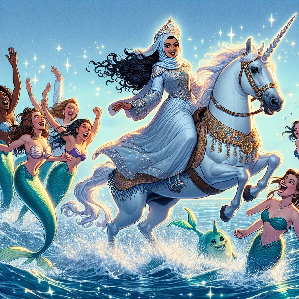 2) Birthday AI Generated Card - Unicorns, Mermaid, and Princess