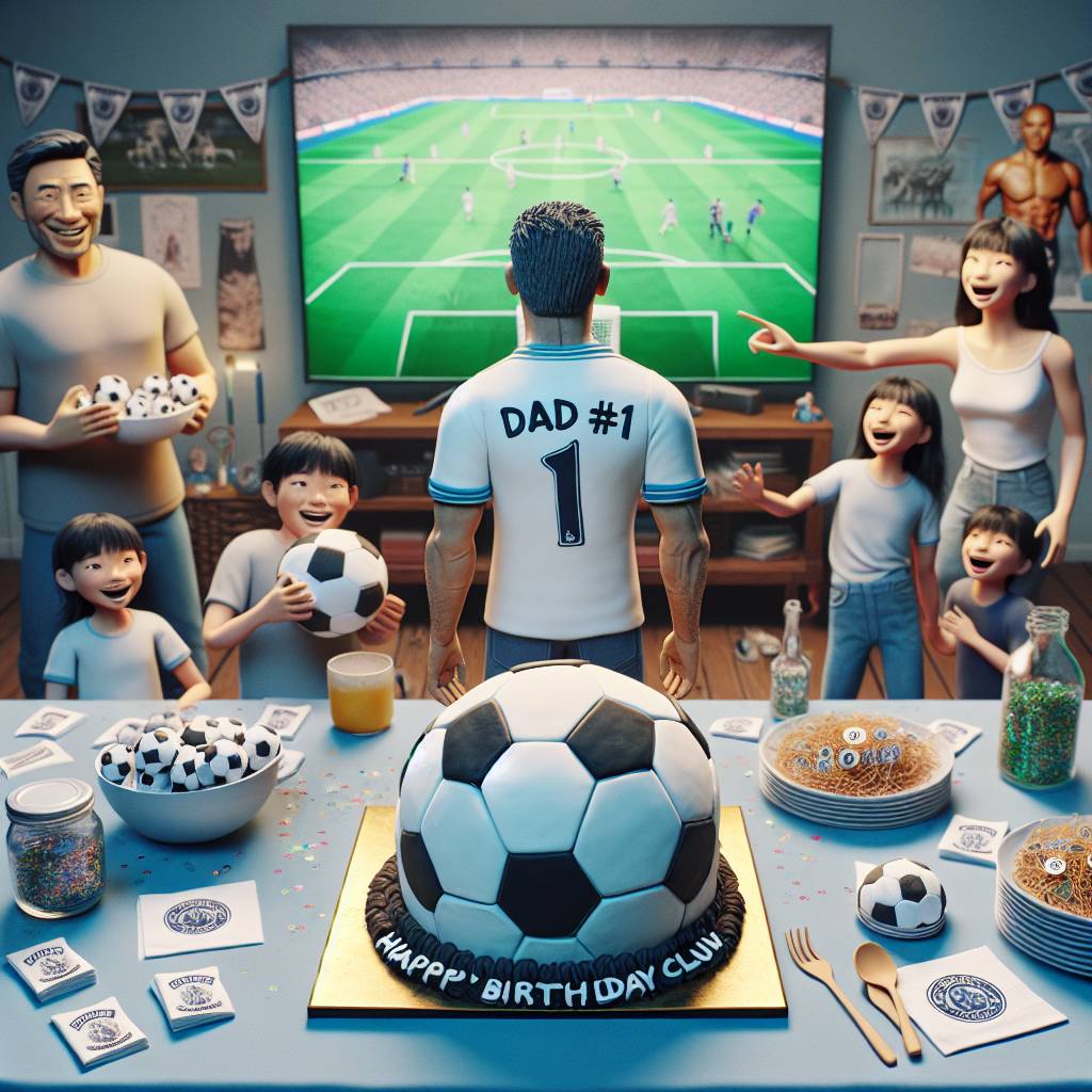 2) Birthday AI Generated Card - Arsenal football, Soccer, and Dad (e008d)