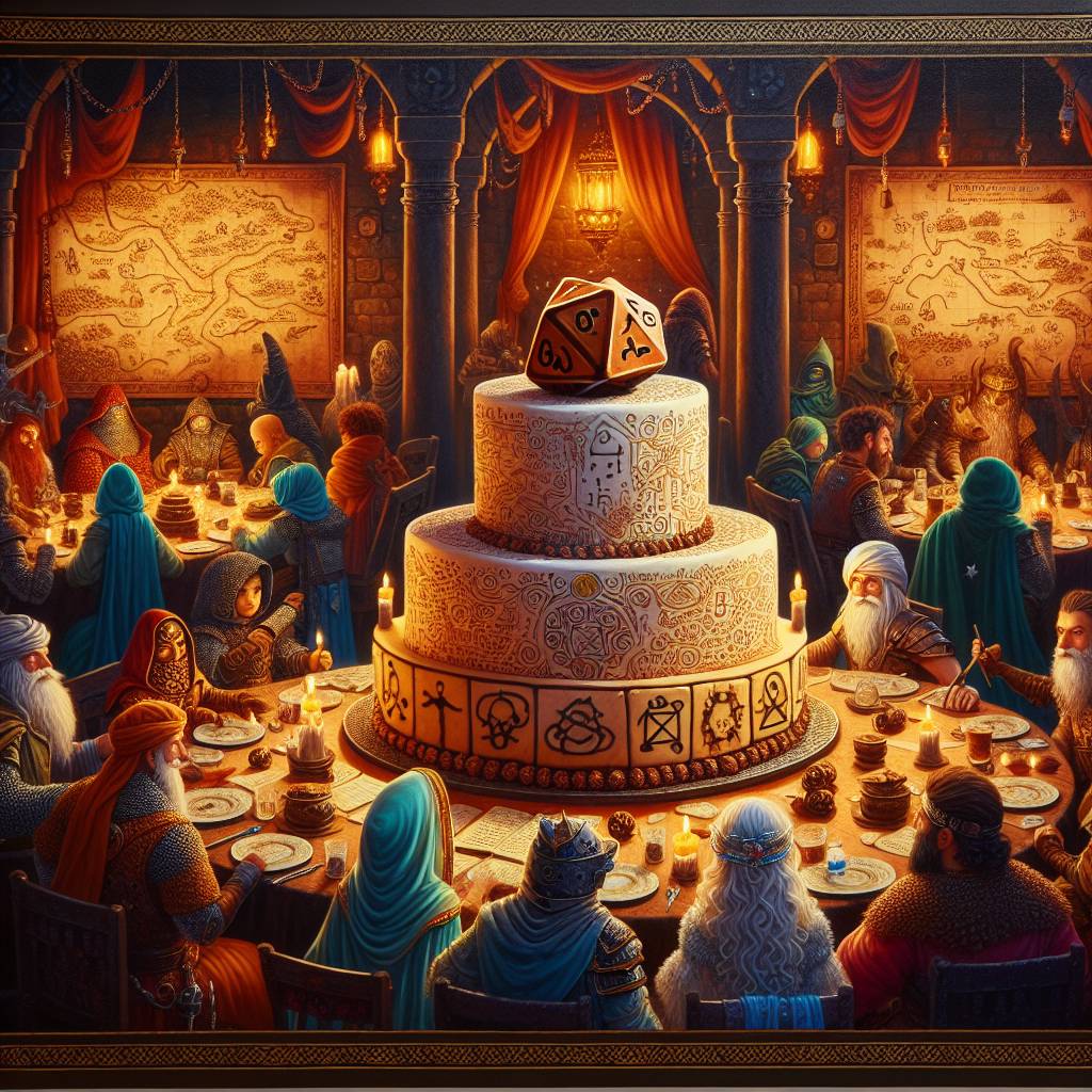 2) Birthday AI Generated Card - Dungeons and dragons, and Coffee (644e9)