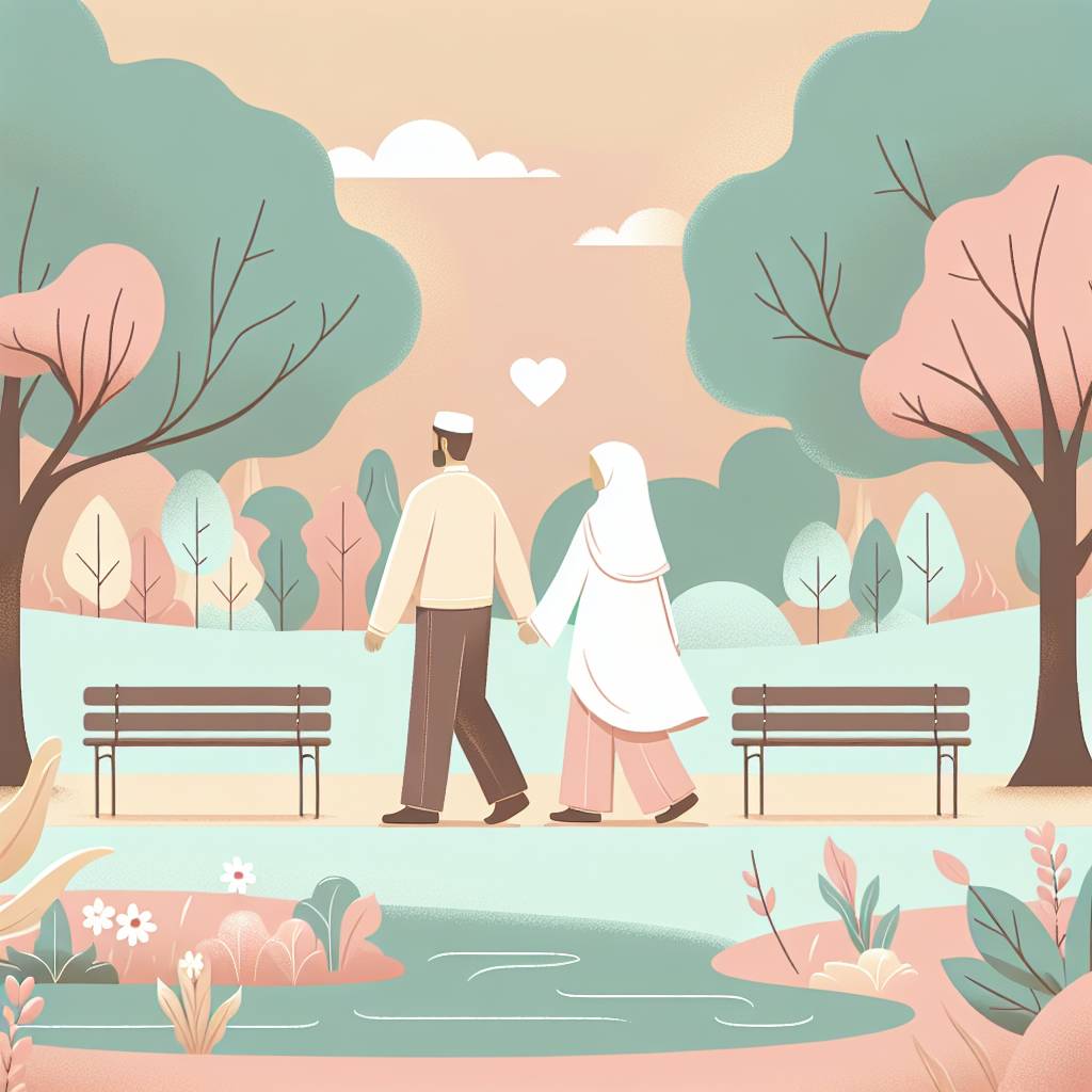 1) Sympathy AI Generated Card - walk in the park with his love (7c2f2)