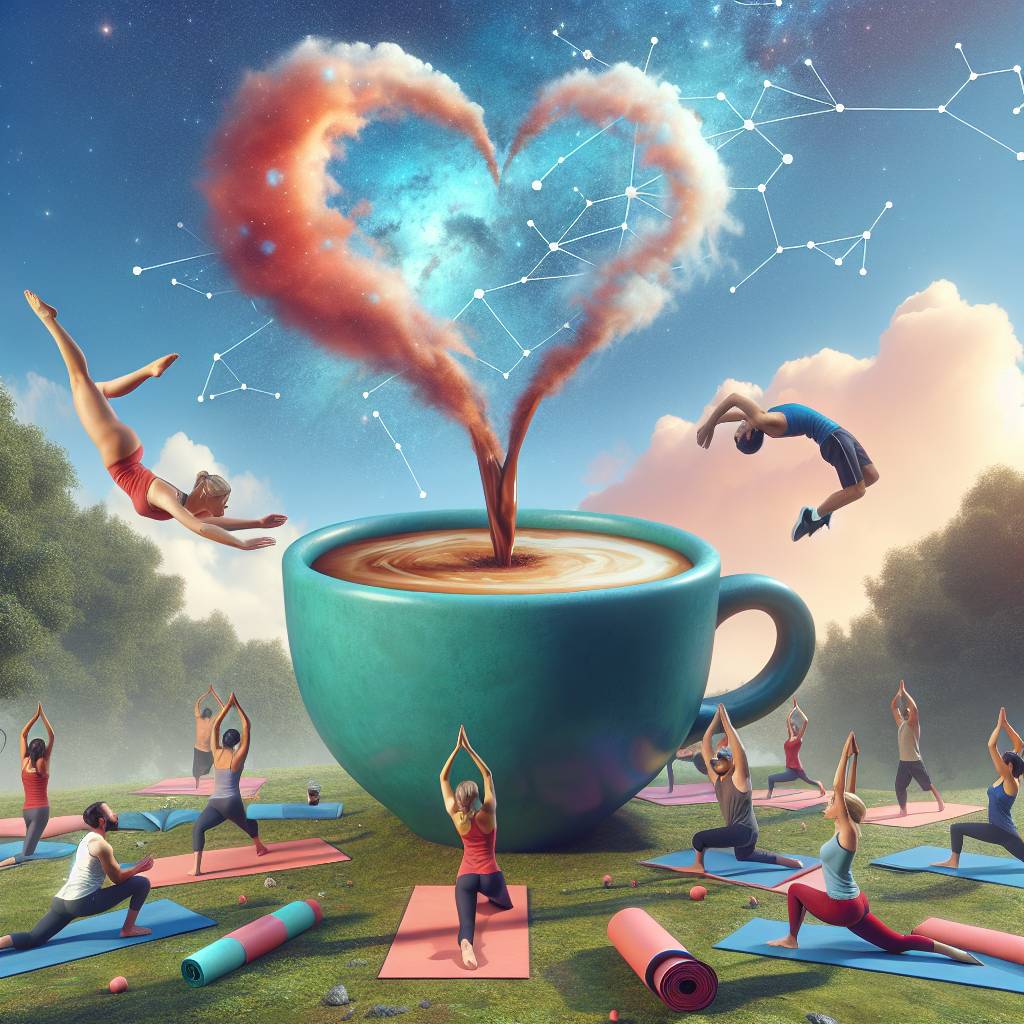 2) Valentines-day AI Generated Card - Gym, Running, and Coffee (595a2)