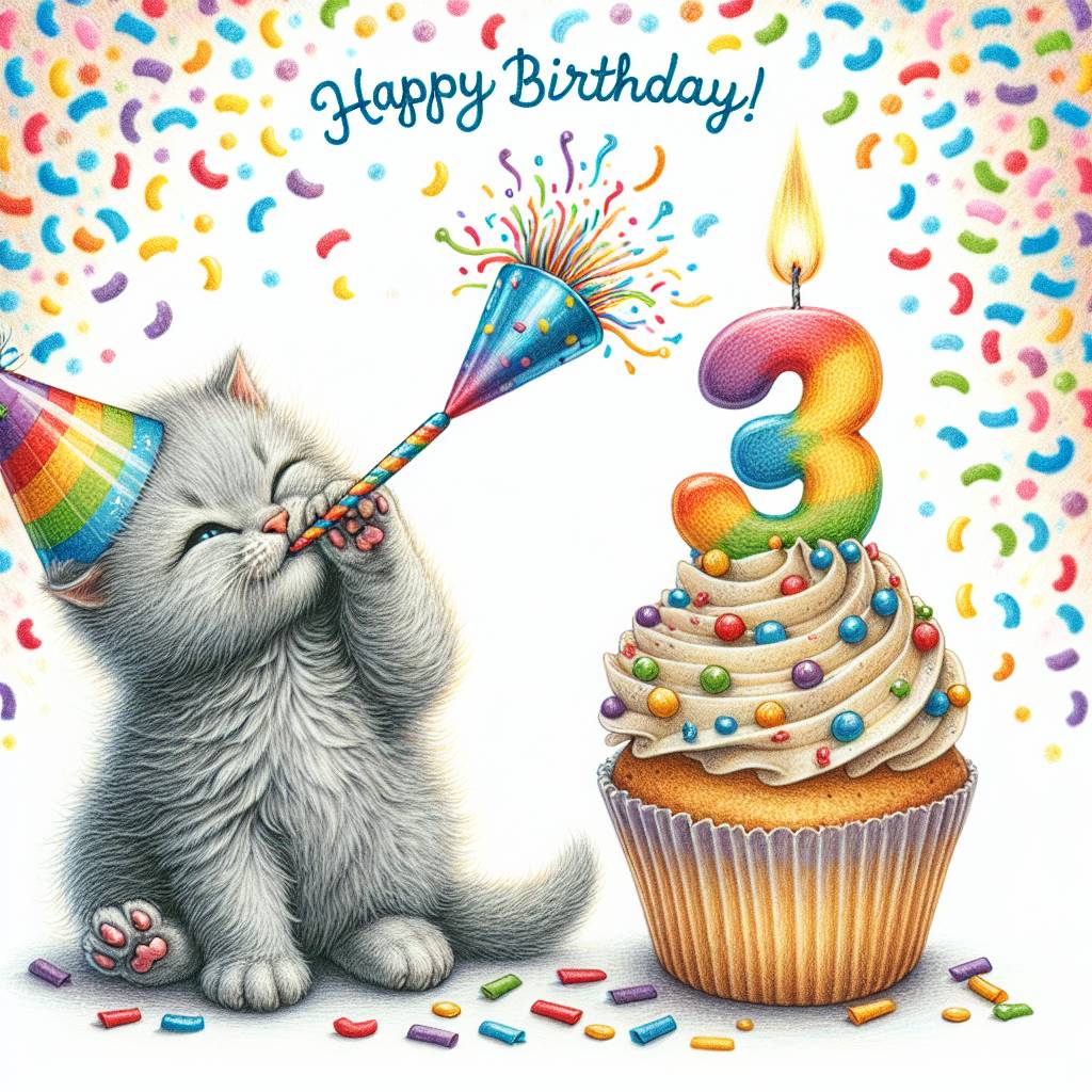 3) Birthday AI Generated Card - 33th   (de762)