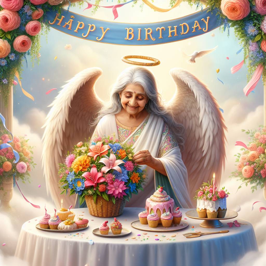 2) Birthday AI Generated Card - heavenly  grandma (0ccb4)