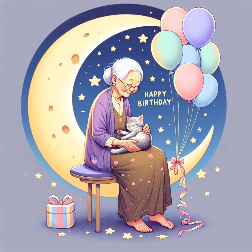 3) Birthday AI Generated Card - heavenly  grandma (70705)
