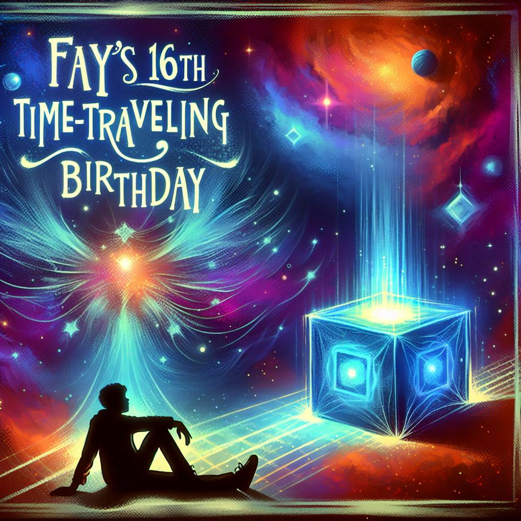 2) Birthday AI Generated Card - Dr Who, The tardis, Fay 16th birthday, and David tenant (b9a91)