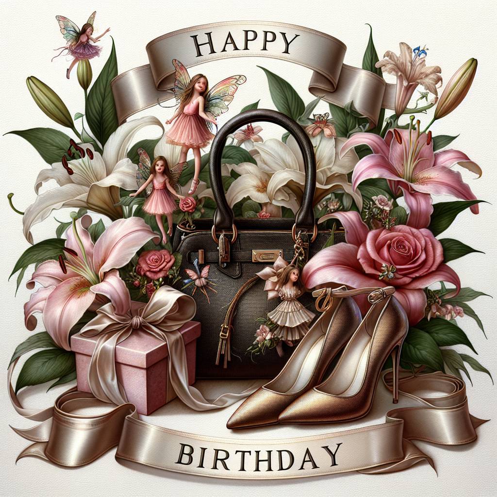 4) Birthday AI Generated Card - luxury daughter   (24c25)