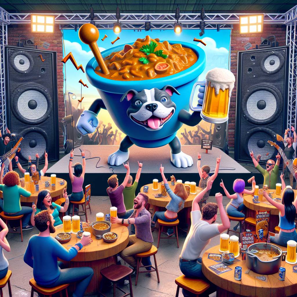 2) Birthday AI Generated Card - Heavy metal, Beer, Video games, Curry, and Blue Staffordshire bull terrier (39f2d)