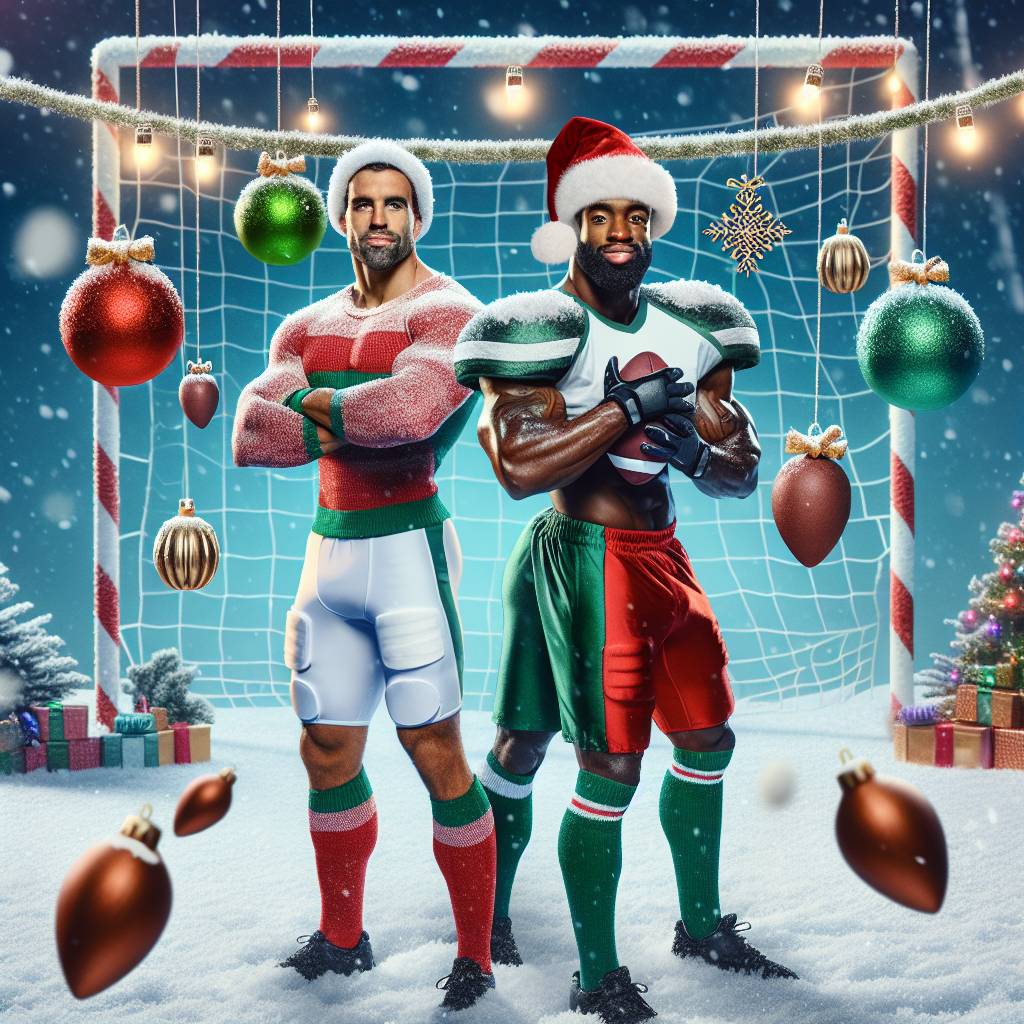 1) Christmas AI Generated Card - Football, Ishowspeed, and Ronaldo (3ac3e)