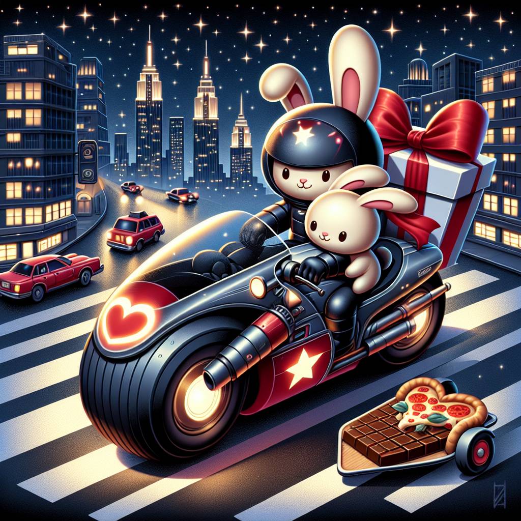 2) Valentines-day AI Generated Card - Rabbits, Racing motorbike, Pizza, Batman, Chocolate, and New york (9d9dc)