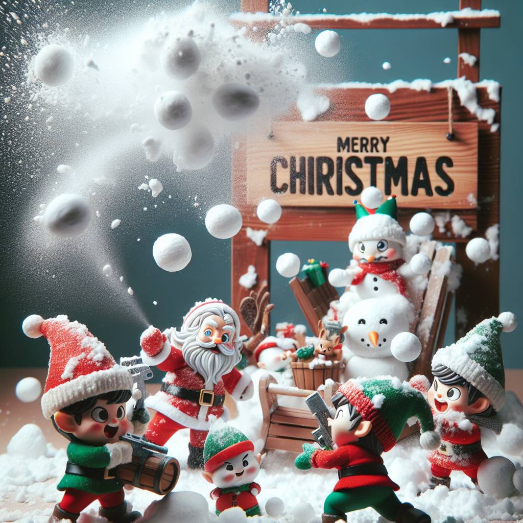 4) Christmas AI Generated Card - Santa, Sleigh, and Snow (beca1)