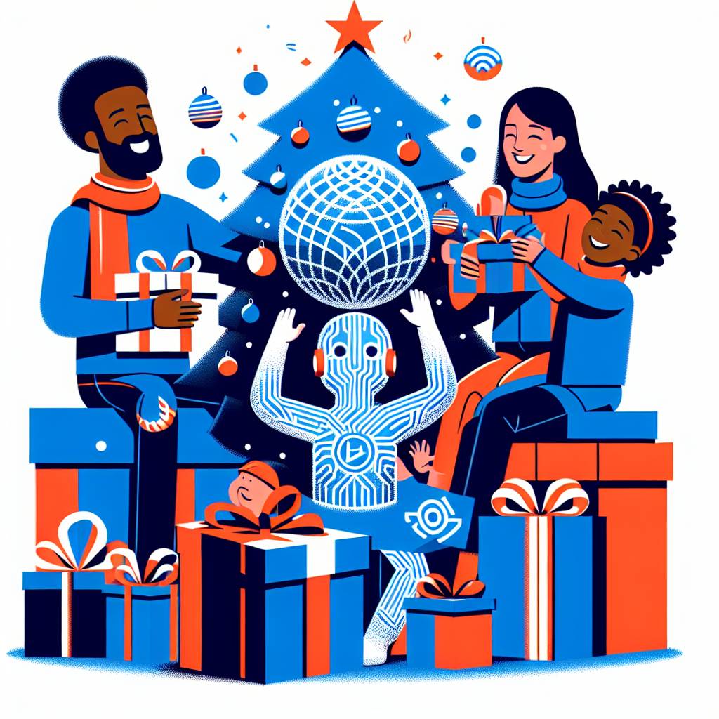 4) Christmas AI Generated Card - Happy Festive Shopping, Amplience, and AI (d062c)
