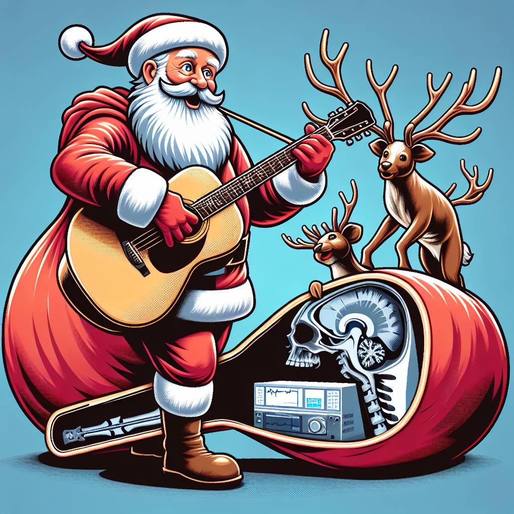 1) Christmas AI Generated Card - Guitar, Radiology , and Singing