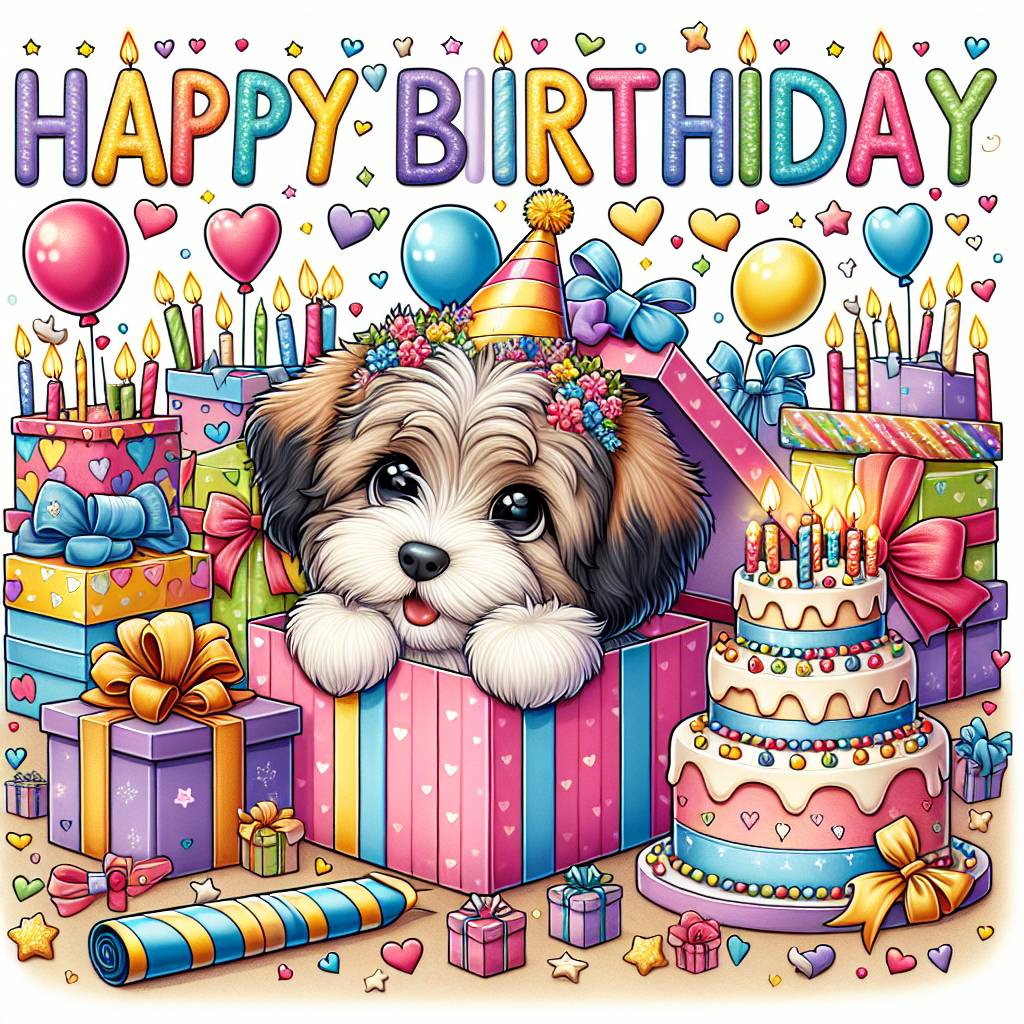 2) Birthday AI Generated Card - Havanese   (f163d)