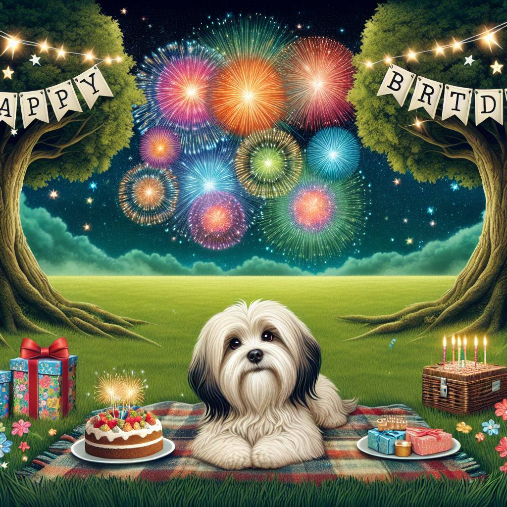 3) Birthday AI Generated Card - Havanese   (32615)